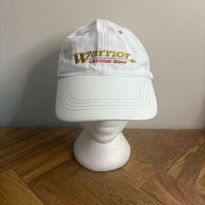 Warrior White and Gold Classic Hat Men’s Custom Golf Hat